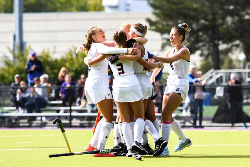 Female college field hockey players