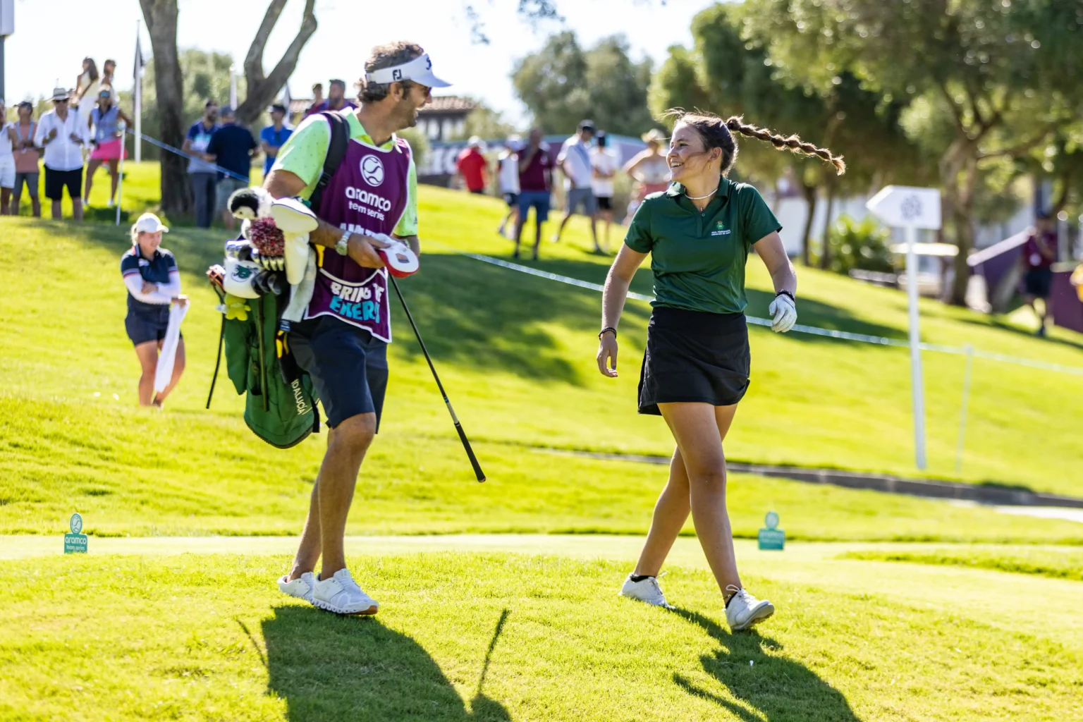 College golf player at golf course