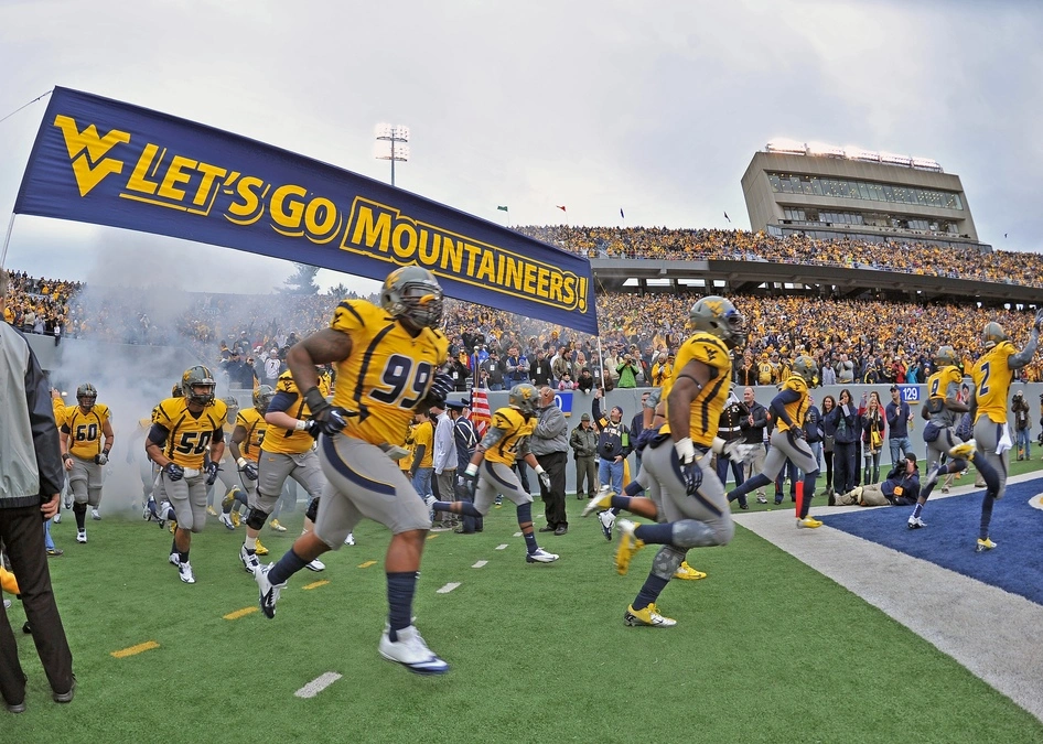 college football players on field